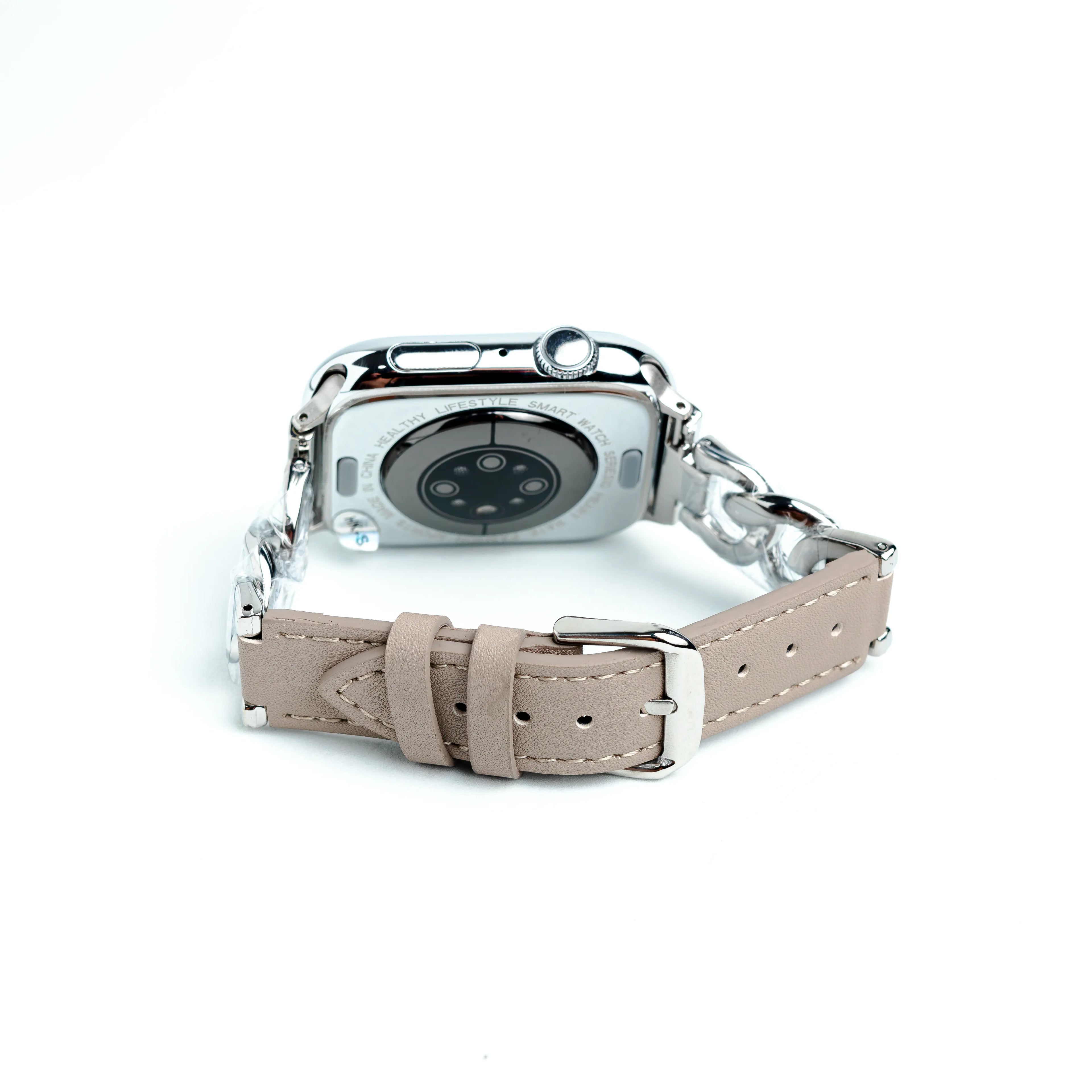Luxe Chain Leather – Correa Elegante para Apple Watch