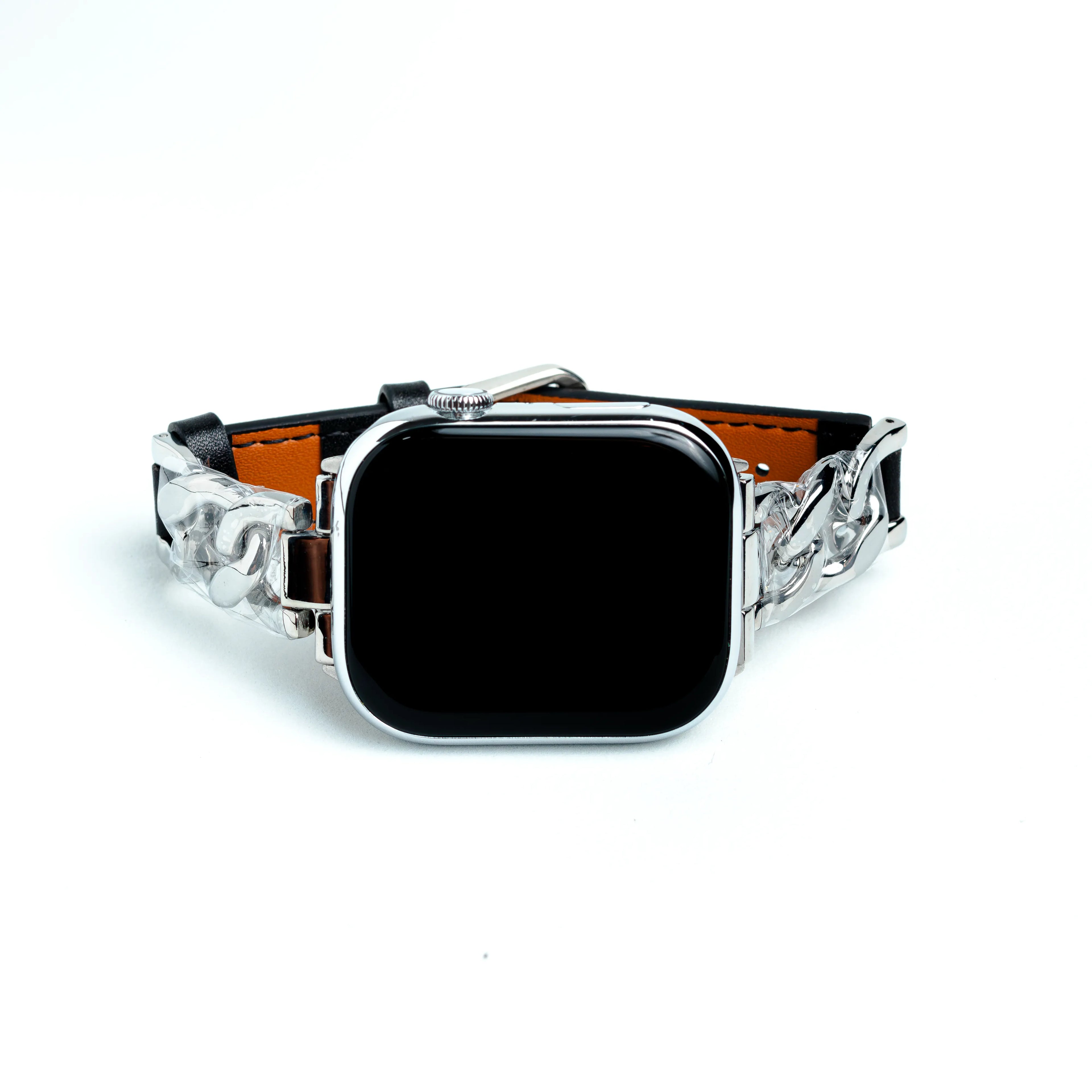 Luxe Chain Leather – Correa Elegante para Apple Watch