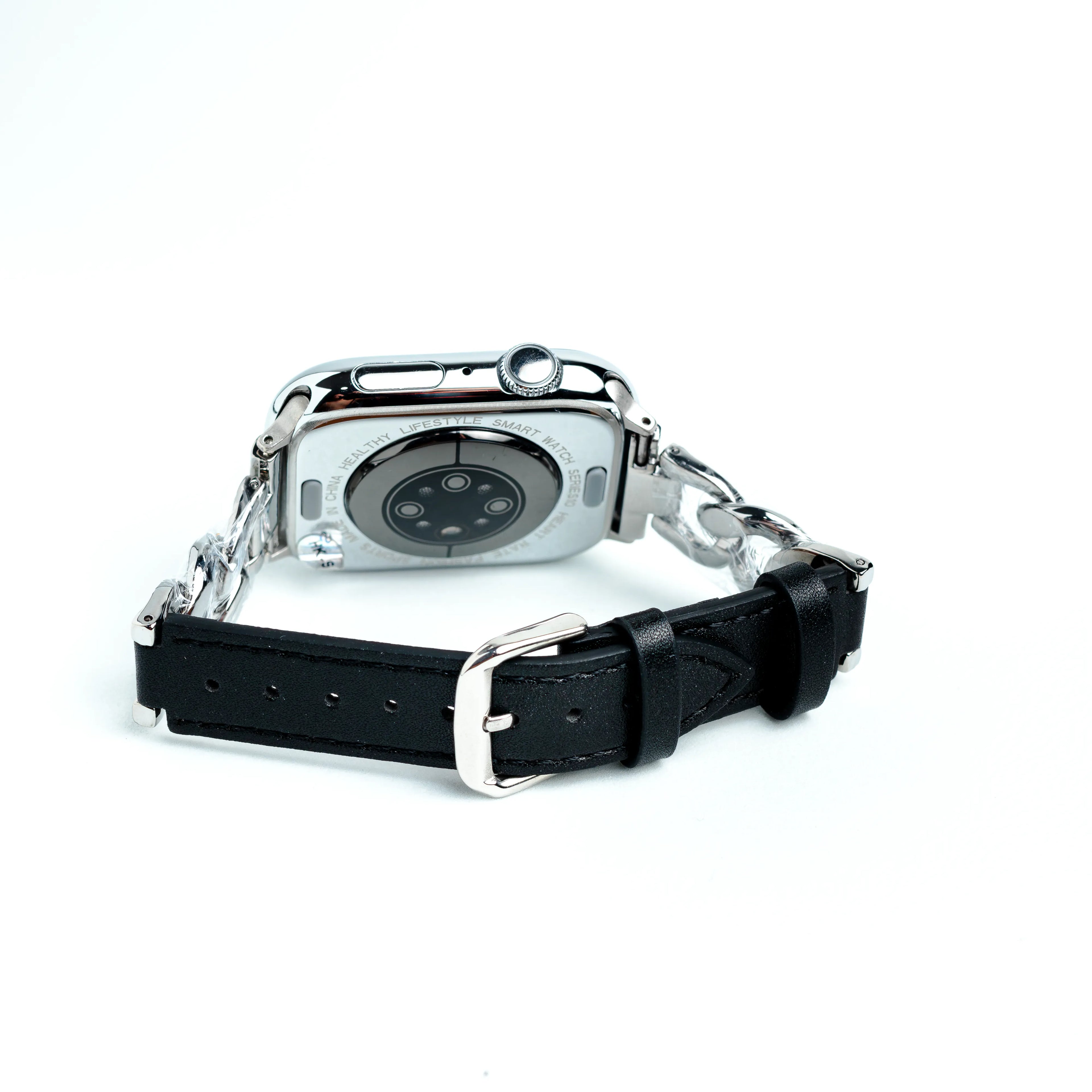 Luxe Chain Leather – Correa Elegante para Apple Watch