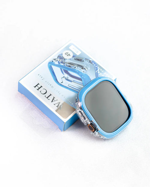 Case Transparente Borde Color Lujo