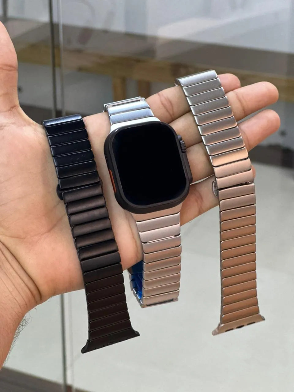 Manilla Metálica Lujo Acero Inoxidable Eslabones