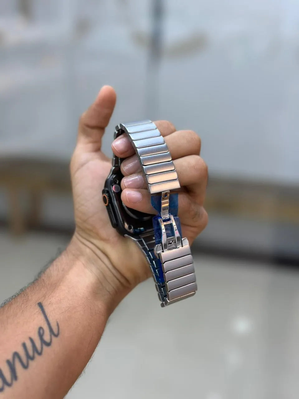 Manilla Metálica Lujo Acero Inoxidable Eslabones