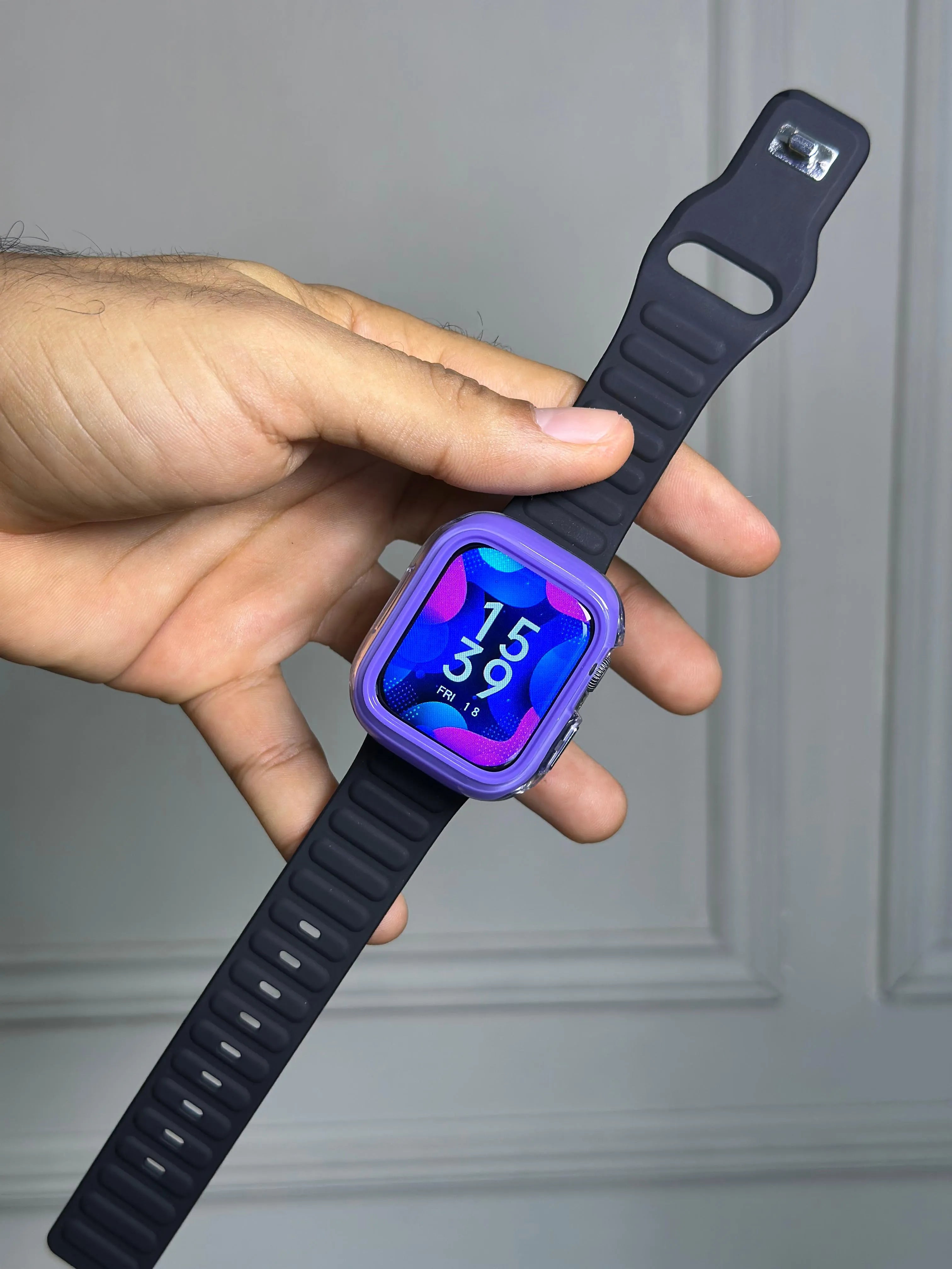 Case Transparente Borde Color Lujo