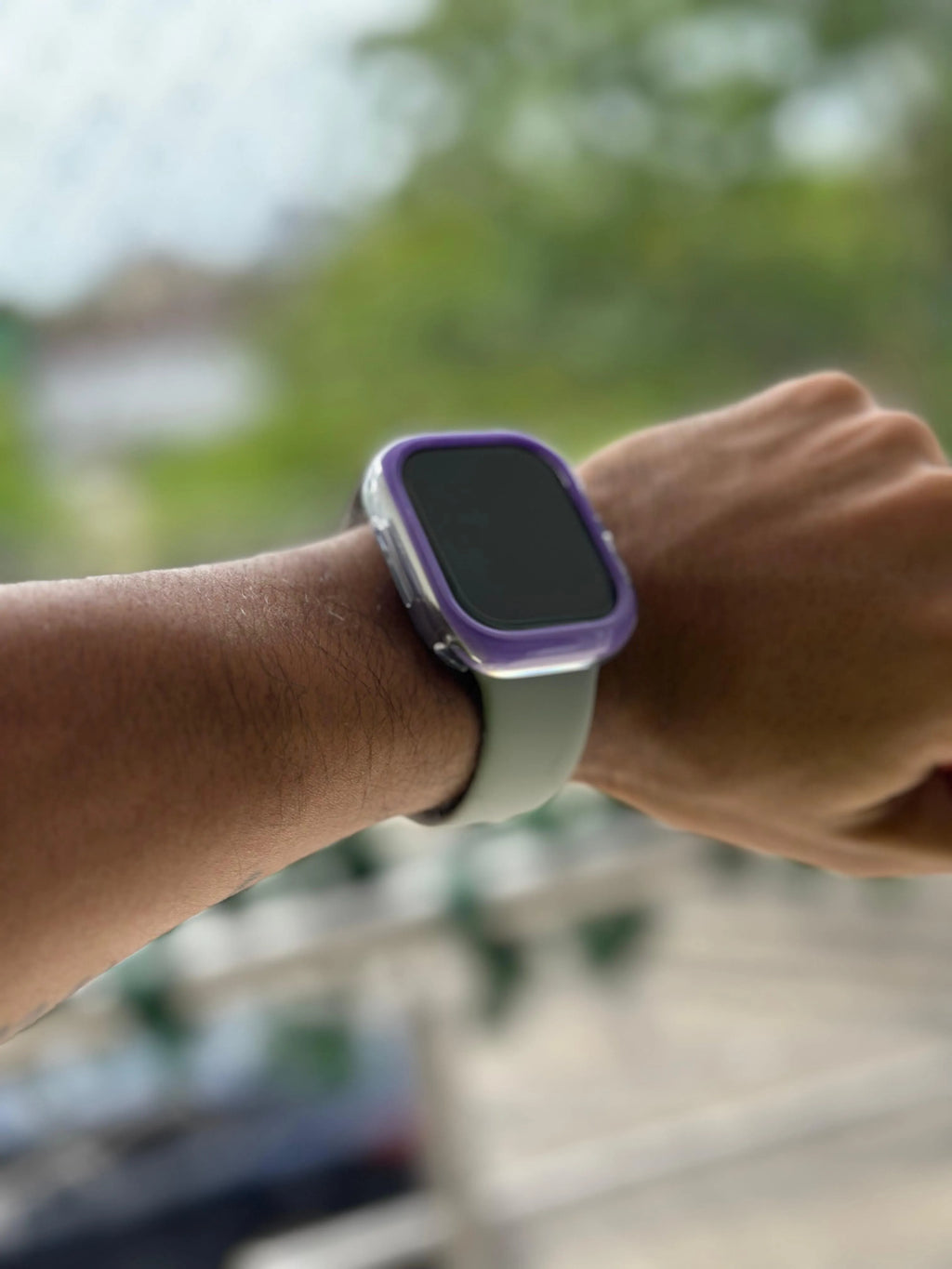 Case Transparente Borde Color Lujo