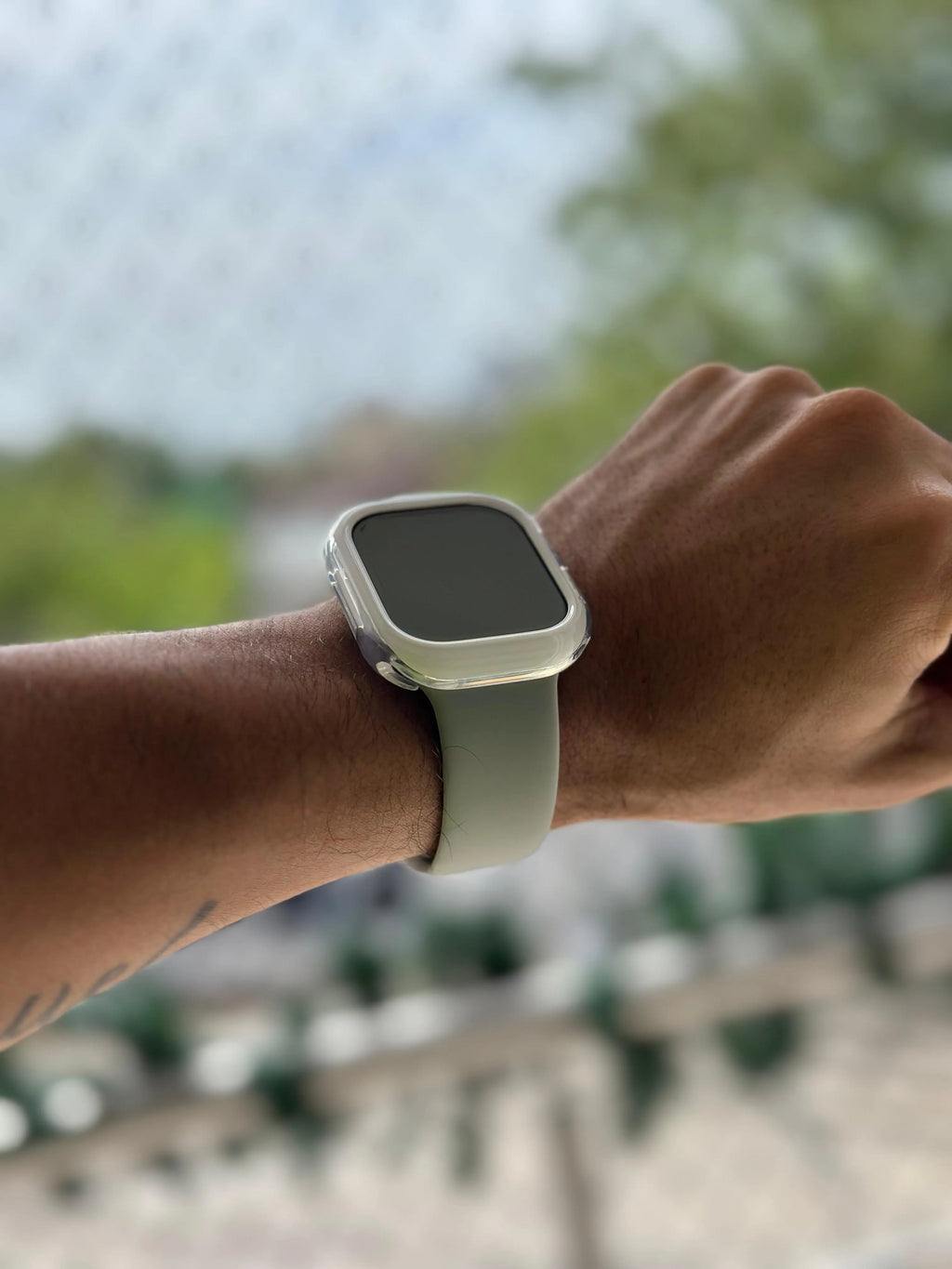 Case Transparente Borde Color Lujo