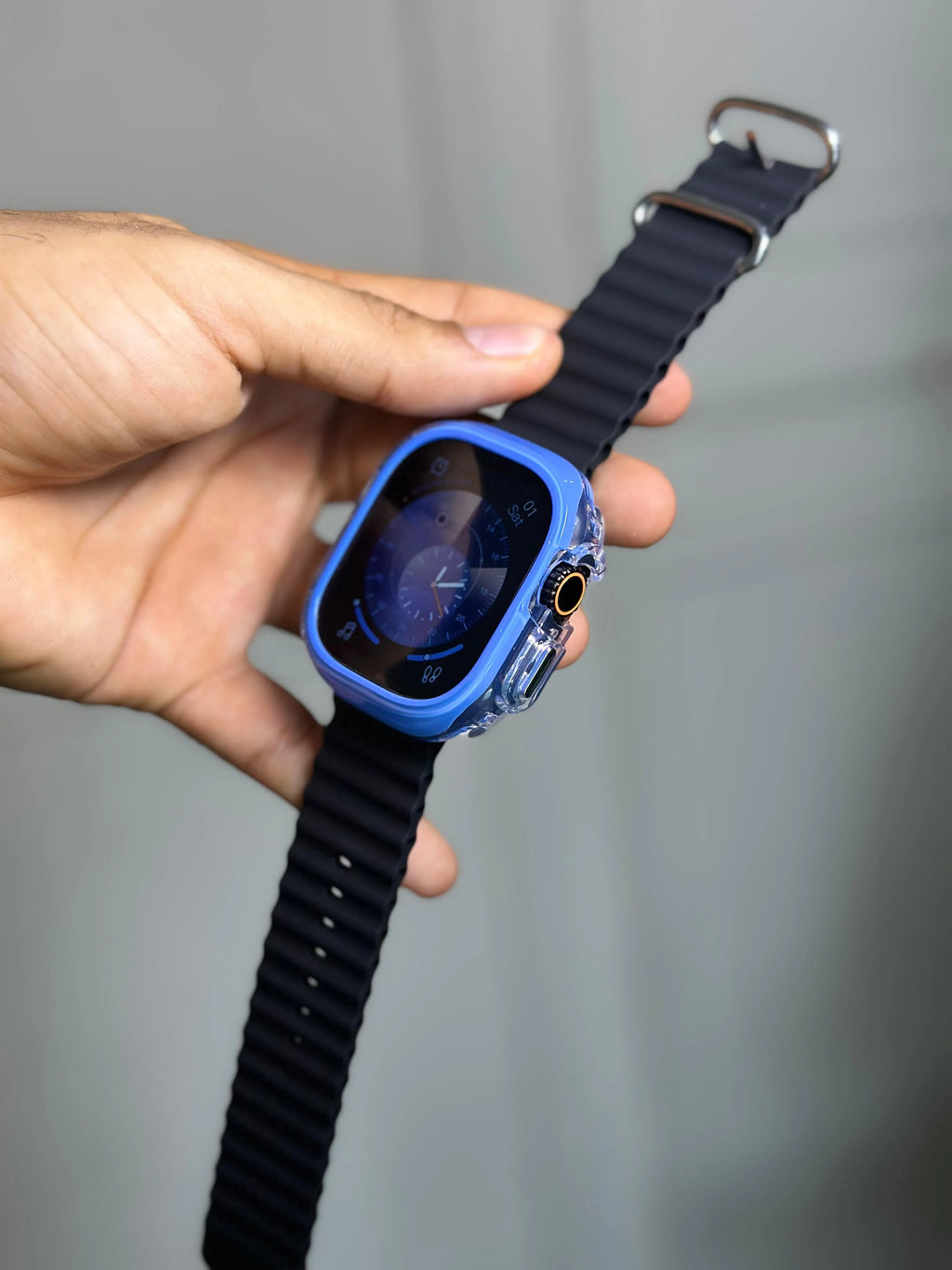 Case Transparente Borde Color Lujo