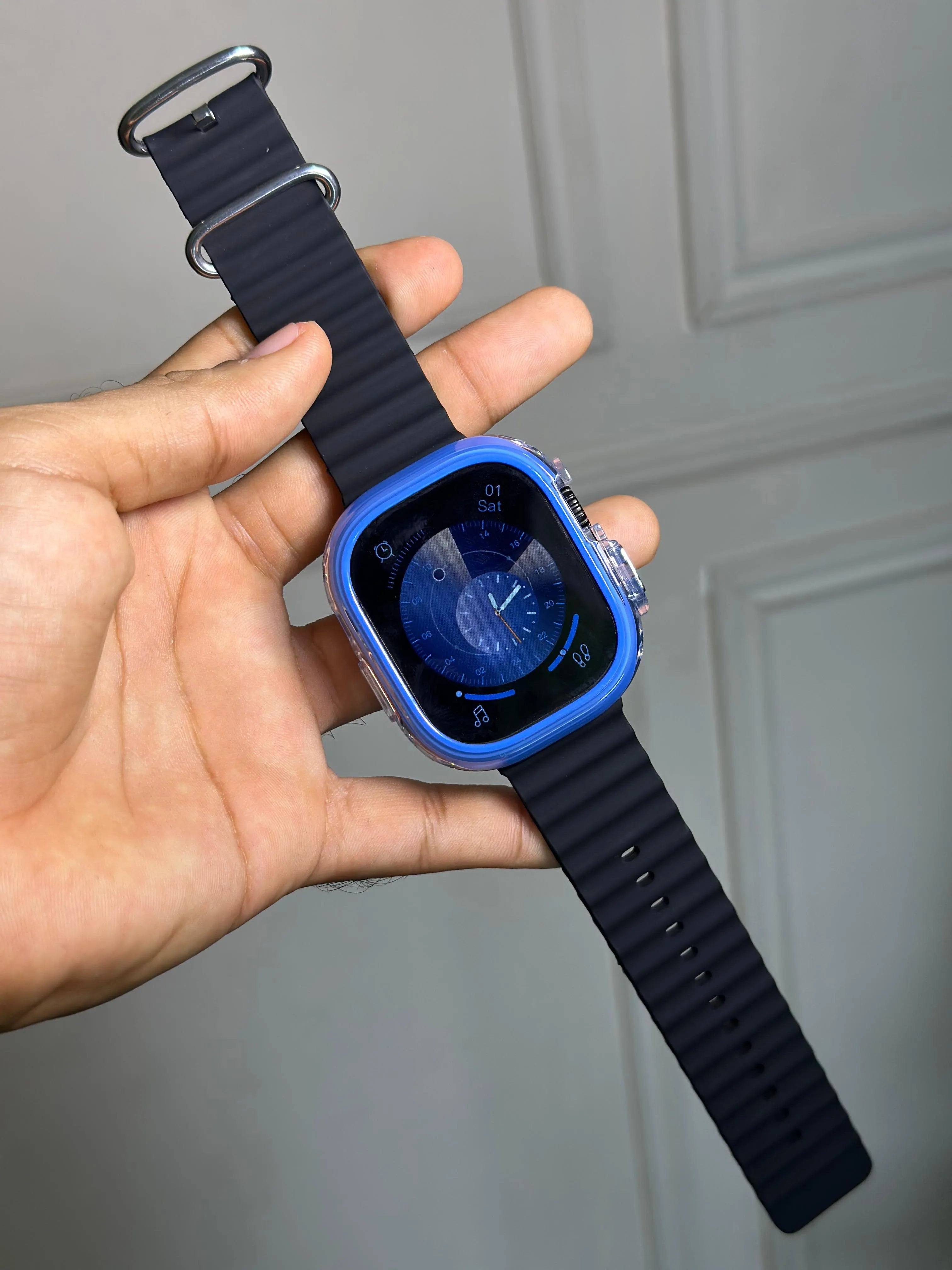 Case Transparente Borde Color Lujo