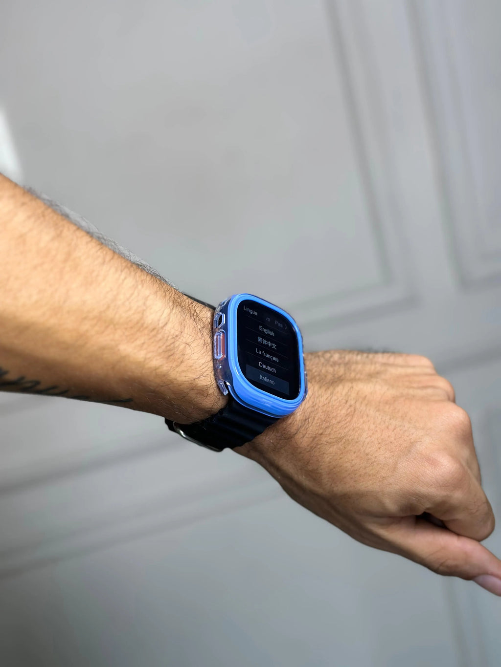 Case Transparente Borde Color Lujo