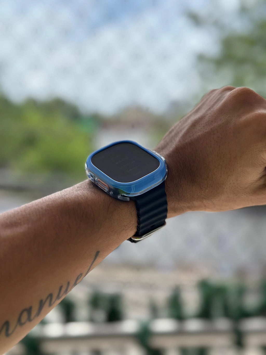 Case Transparente Borde Color Lujo