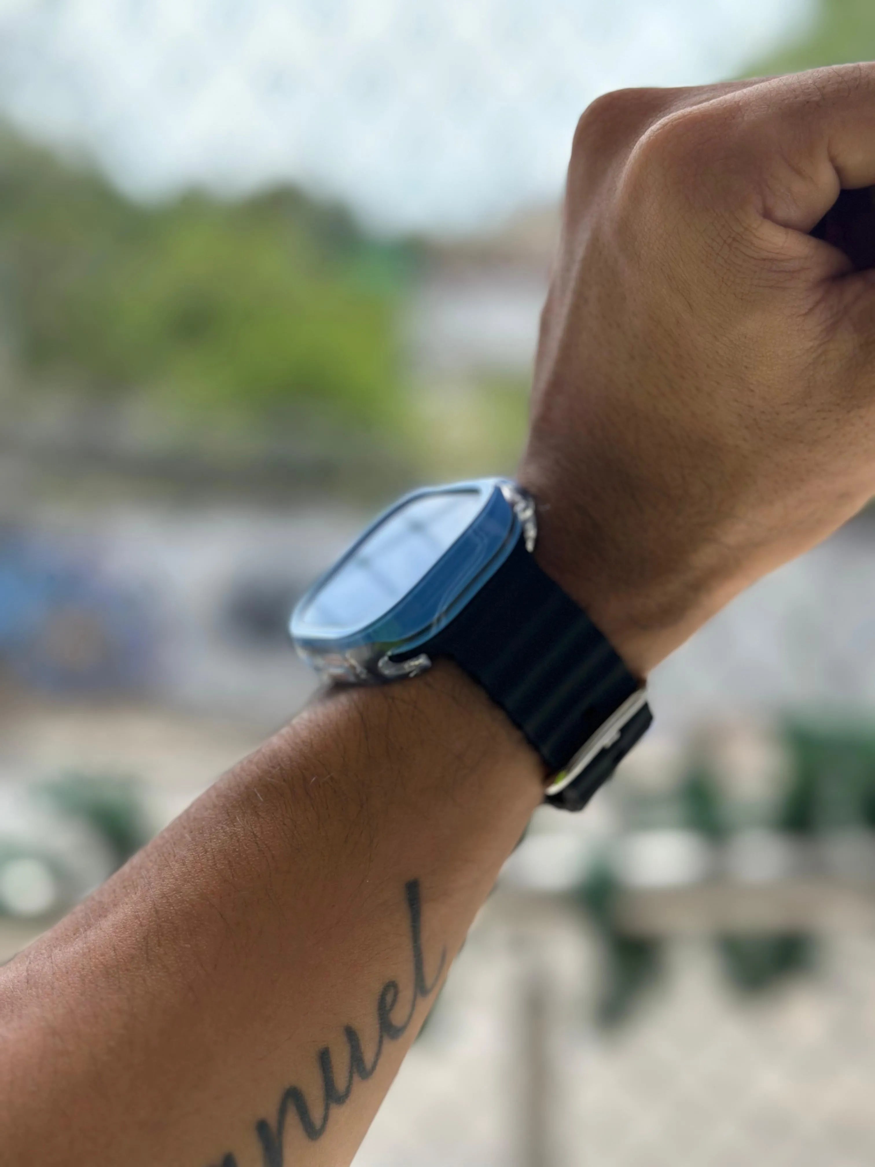 Case Transparente Borde Color Lujo