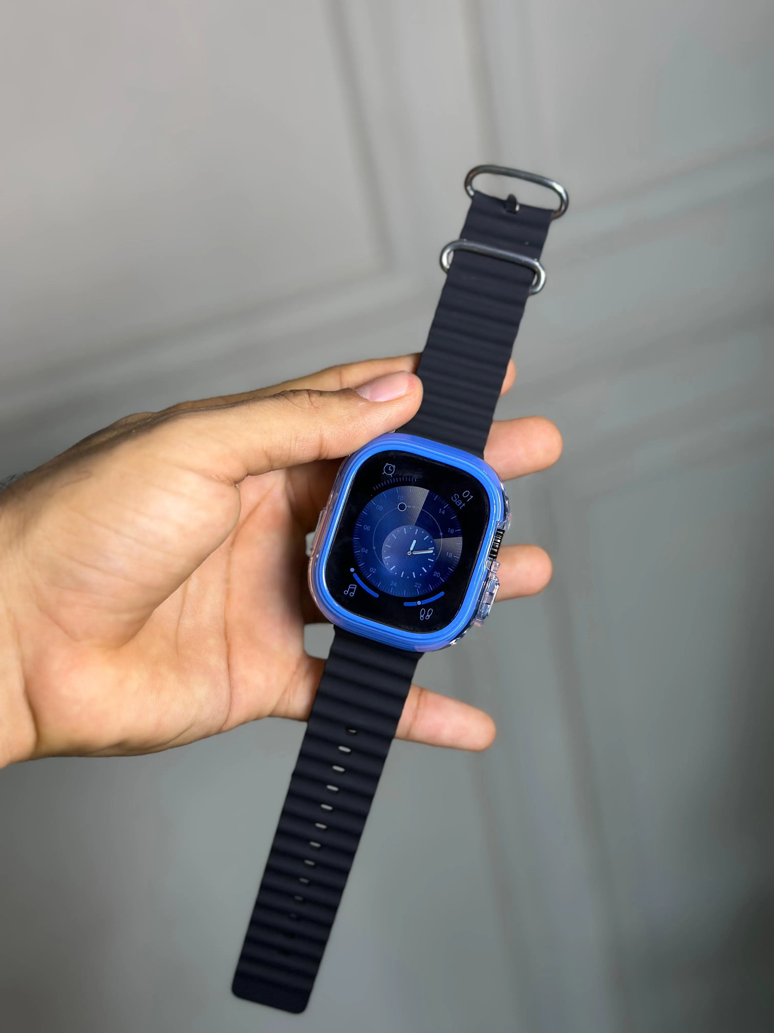 Case Transparente Borde Color Lujo