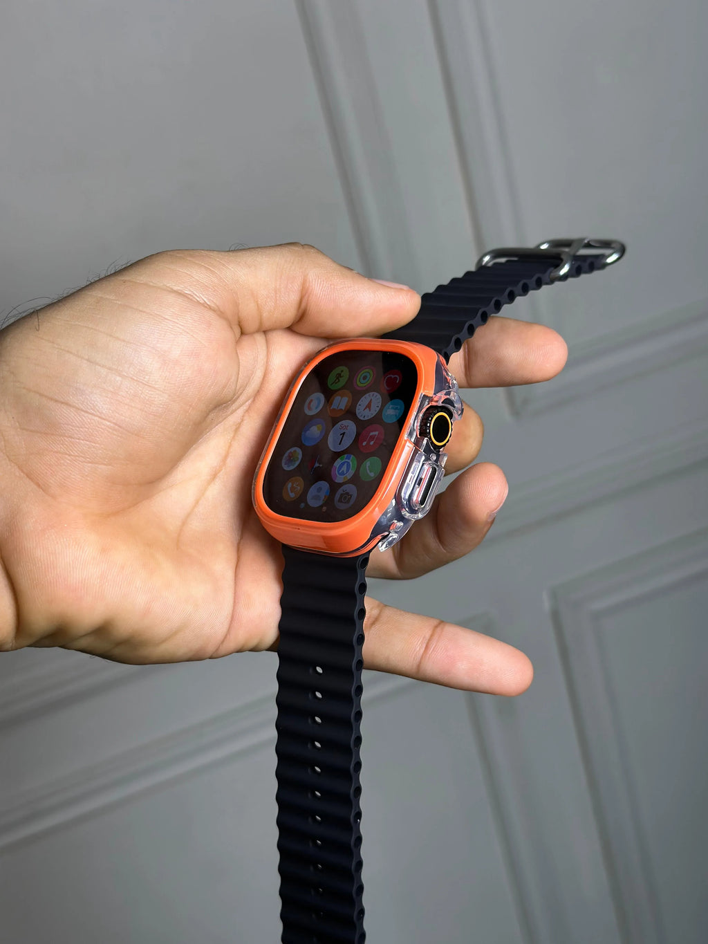 Case Transparente Borde Color Lujo