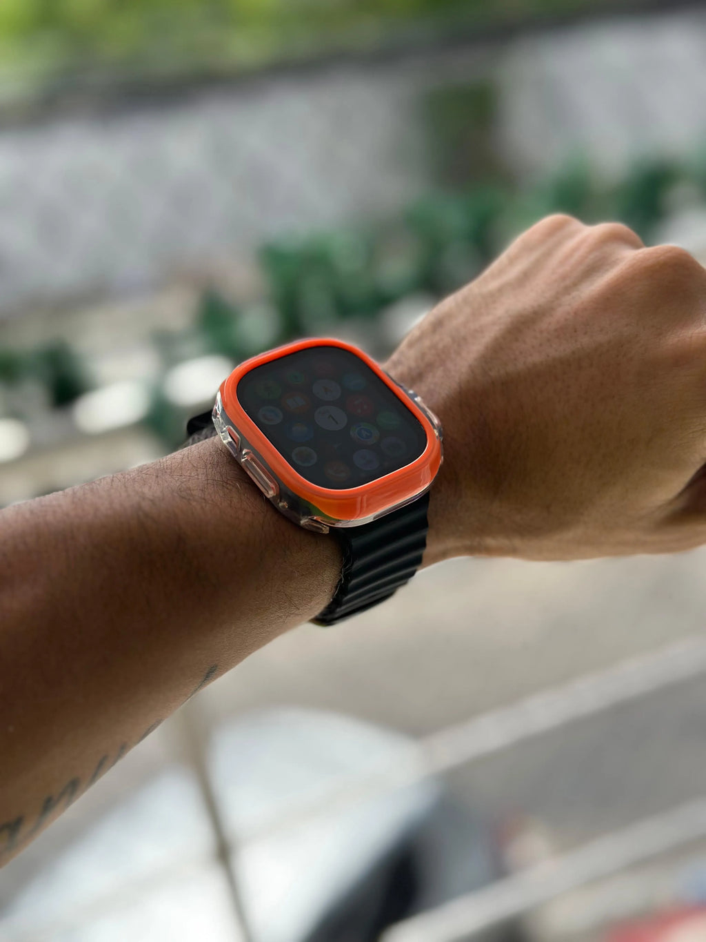 Case Transparente Borde Color Lujo