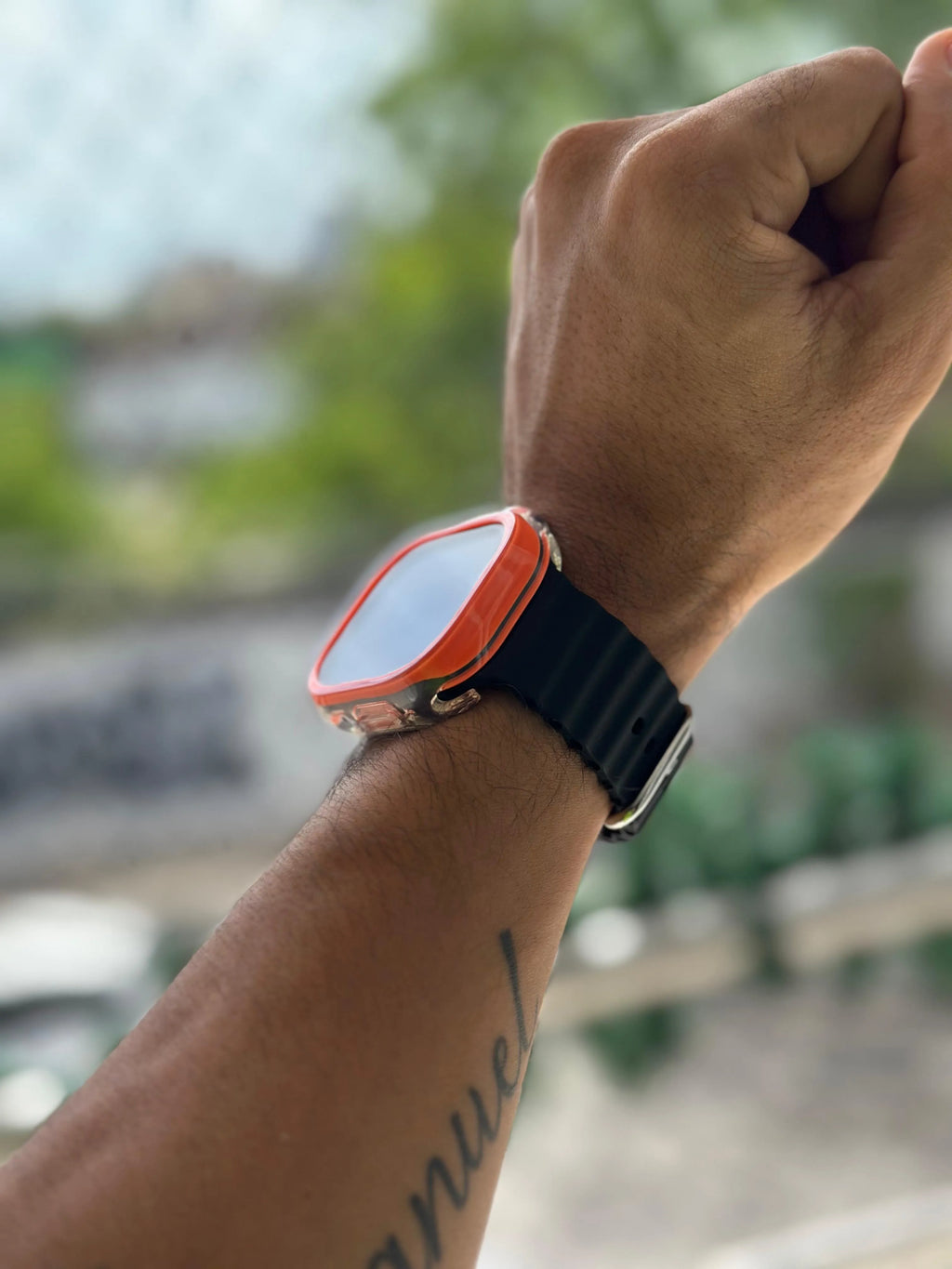 Case Transparente Borde Color Lujo