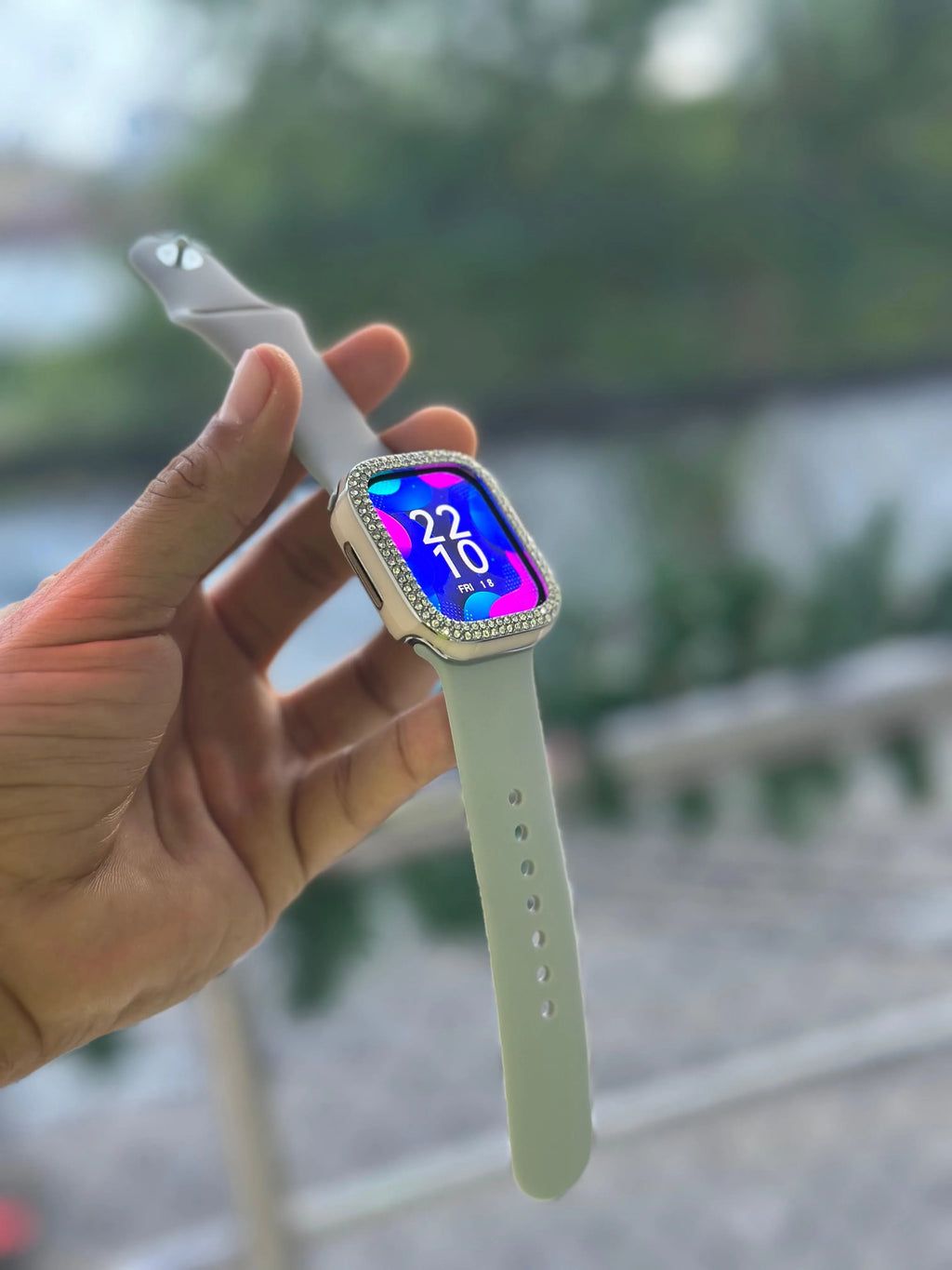 Case Diamantes Borde Color