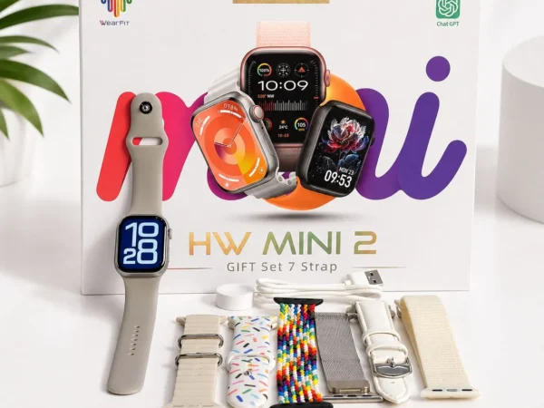 Smartwatch HW Mini 2 AMOLED 41mm + 7 Correas | Llamadas Bluetooth y Monitoreo de Salud
