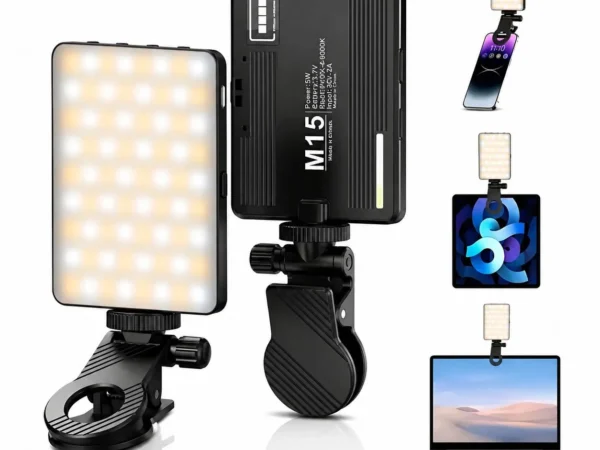 Panel LED Portátil M15 Recargable para Fotografía y Video con Luz Regulable