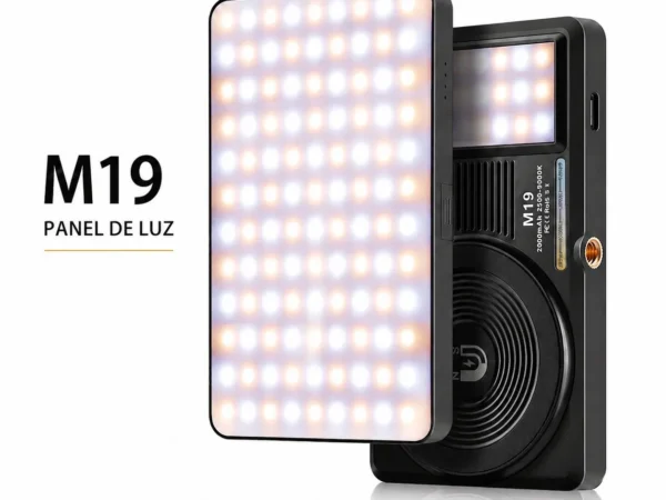 Panel de Luz LED M19 Recargable con MagSafe y Base Magnética | Luz Profesional Portátil Multimodo